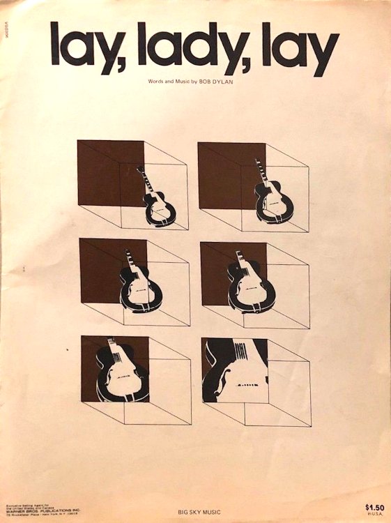 bob dylan lay lady lay Big Sky Music 1969 sheet music