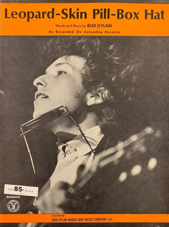 bob dylan leopard skin pill-box hat sheet music
