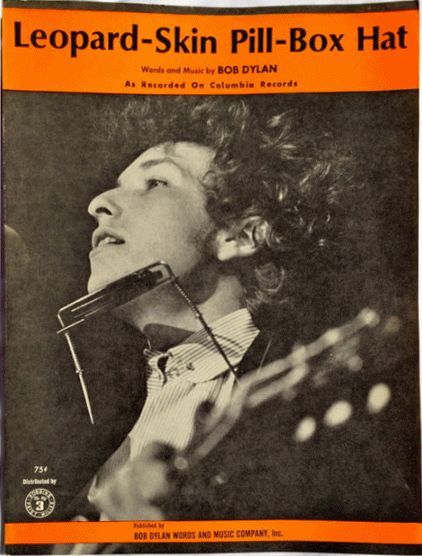 bob dylan leopard skin pill-box hat sheet music