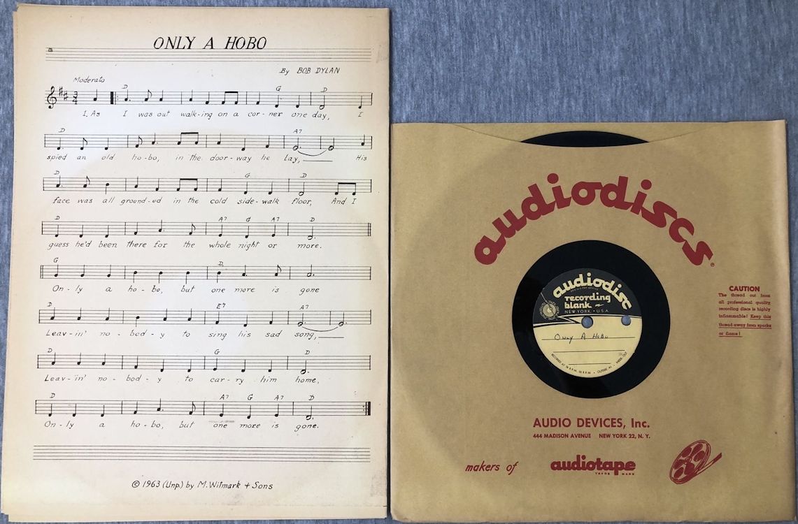 bob dylan only a hobo acetate sheet music